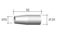 Hubice plynová pro hořák ABIMIG 150 pr.12mm, L=52mm