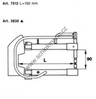 Ramena TECNA 7512 150 mm, vodou chl. (kleště 7903-13-15)