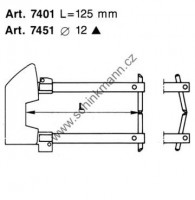 Rameno TECNA 7401, 125 mm (kleště 7902 - 7911)