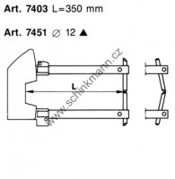 Rameno TECNA 7403 350mm (kleště 7902 - 7911)