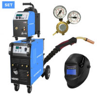 Trojkombinace - Svařovací invertor Kitin 4000 WS Multi MIG Synergic set = hořák 401-5m, redukční ventil a samostmívací kukla